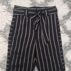 Express black and gray stripped pants